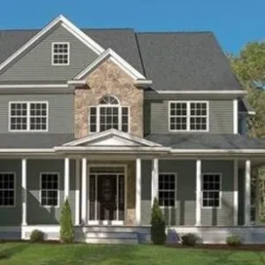 front side view of beautiful home